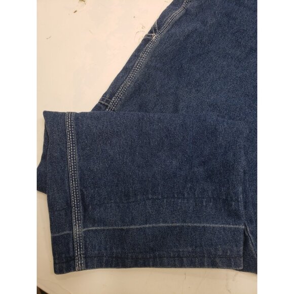 Real Work Wear Overalls Mens 52x32 Bib Carpenter Blue Farmer Engineer Garden - Picture 7 of 14